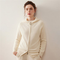 Maßgefertigter Kaschmir-Pullover Damen Winter Casual Kapuzen-Strickjacke mit Reißverschluss