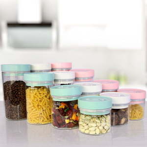 High capacity smart glass vacuum seal coffee storage bottles jars with vacuum lids