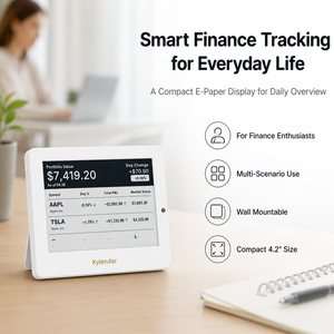 Calendrier financier intelligent Kylenar Mini avec affichage <span class=keywords><strong>du</strong></span> portefeuille en papier électronique pour les investisseurs, à fixer au mur, pour la maison ou le bureau - Product Image 6