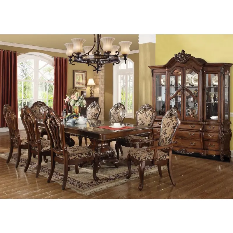 Juegos de comedor francés, de madera de lujo clásico juego de comedor, muebles americanos WA188