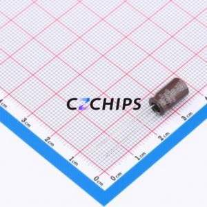 Condensador Electrolítico de Aluminio de 470uF 10V 6.3x11GL con Orificio Pasante, D6.3xL11mm 470uF 20% 10V 410mA-100kHz - Product Image 2