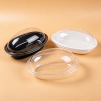 Petite boîte alimentaire jetable en blister pour muffins, cupcakes, brownies, gâteaux, pâtisseries, emballage pour services de restauration, taille et logo personnalisés
