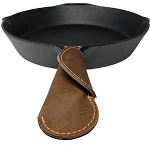 Custom-made PU leather pot handle covers, household heat-insulating frying pan handle <b>gloves</b>, snap-on pot handle protective - Product Image 2