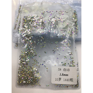 Kristal AB düz geri Bling gümüş geri düz geri ütüyle yapışmayan kristal Rhinestone SS20 kristal AB için Bluk tırnak sanat - Product Image 1
