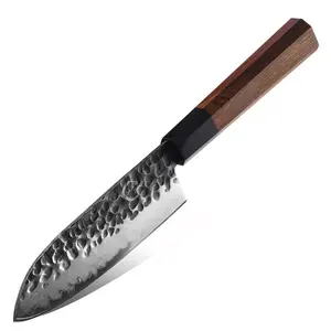Profissional vg10 paquistão damasco Santoku chef faca facas atacado com bainha de madeira