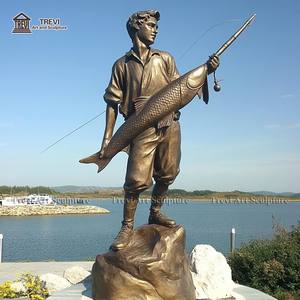 <span class=keywords><strong>Escultura</strong></span> <span class=keywords><strong>de</strong></span> Metal personalizada para exteriores, estatua <span class=keywords><strong>de</strong></span> <span class=keywords><strong>pescador</strong></span> <span class=keywords><strong>de</strong></span> bronce fundido - Product Image 4