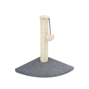 <b>Cat</b> <b>Scratching</b> <b>Post</b> With Plush Base And Sisal Rope <b>For</b> Kitten Play And Claw Care 1 Level Solid Color Model KL-89 - Product Image 2