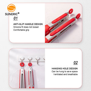 Pinzas <span class=keywords><strong>para</strong></span> servir <span class=keywords><strong>pizza</strong></span> comida giratoria Metal Mini silicona pequeña silicona <span class=keywords><strong>espagueti</strong></span> cocina pinzas de silicona - Product Image 3