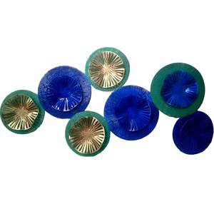 Cercles en métal, SCULPTURE multicolore abstraite, décoration de la maison, pour salon, chambre à coucher, couloir - Product Image 2