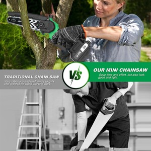 Scie à chaîne sans fil professionnelle 20V, outils électriques de qualité industrielle pour la découpe du bois, entrepôt local aux États-Unis, alimentation par batterie CS-150T- - Product Image 2