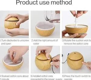 Diffuseur d'huiles essentielles aromatiques à succès, humidificateur d'air électrique pour la maison avec humidistat et désodorisant - Product Image 2