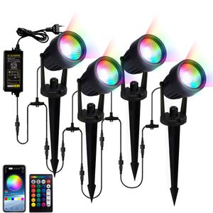 Luces de Jardín con Envío Directo, Impermeables, Control por Aplicación, Temporizador, Cambio de Color RGB, Iluminación LED Decorativa para Exteriores, Paisajismo Navideño - Product Image 1