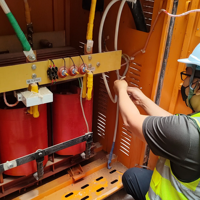 Transformateur sec triphasé à isolation résineuse pour réseau de distribution 11kV 415V 50Hz 60Hz à deux enroulements Fournisseur Exportateur