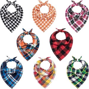 Bandanas pour chiens et chats, anniversaire, mignons, en coton doux, écharpes pour chiots, lavables, mouchoirs quotidiens, rose, vert, bleu, orange, confortables - Product Image 1