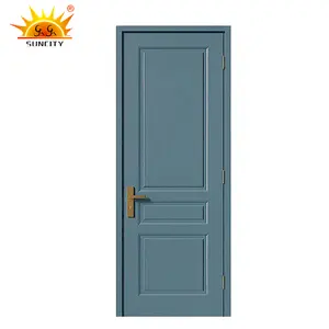 SC-W032 Pac pintu tahan air desain grafis plastik ramah lingkungan pintu kamar tidur pintu komposit plastik kayu polimer kayu Modern
