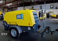 Compresseur d'air à vis diesel lubrifié de haute qualité XAS88 5m3/min 7bar Moteur Kubota Pompe à roulement pour forage de roche