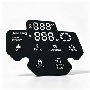 Autocollant de membrane de panneau de commande OEM personnalisé pour distributeur de lait infantile – Détartrage, niveau d'eau, température du lait, volume – PVC, PET - Product Image 1