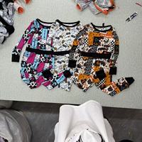 Vêtements pour enfants, pyjamas deux pièces décontractés respirants pour filles, style vintage, logo personnalisé, printemps automne, 10 ans, 2T, 3T
