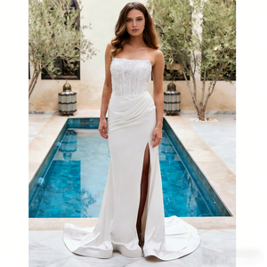 Gaun pesta bergaya ball gown model empire waistline kasual berbahan chiffon maxi tahun 2026 dengan payet - Product Image 4