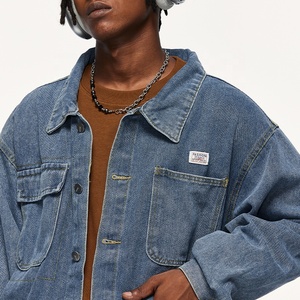 INFLATION OEM Vente en gros Veste jean en coton de haute qualité pour hommes Veste denim pour hommes avec impression personnalisée - Product Image 5