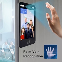 TIMY TM-AI08-V - Máquina de Control de Asistencia con Pantalla Táctil de 8 Pulgadas, TCP/IP/WiFi, Visión Nocturna, Reconocimiento Facial y de Venas de la Palma de la Mano, Lector de Tarjetas RFID