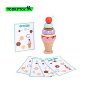 Juego de madera ecológico para niños, <span class=keywords><strong>helado</strong></span>, simulación de <span class=keywords><strong>helado</strong></span>, juego de postres, iluminación, Comida, Juguetes en capas - Product Image 4