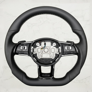 Pièces détachées automobiles Volant en cuir pour VW Golf Mk5 Mk6 Mk7 Mk8 GTI Polo 6R Scirocco Jetta <span class=keywords><strong>Tiguan</strong></span> T6 Passat B6 B7 B8 - Product Image 6
