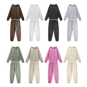 Calças Esportivas Soltas Personalizadas em Cor Sólida Cinza, Calças de Moletom Grossas com Pernas Retas e Calças Casuais para Outono e Inverno - Product Image 5