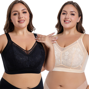 Sujetador sin aros para mujer, tallas grandes 34-44CD 34-52EFG, copa completa, ultrafino y transpirable, efecto minimizador para busto <span class=keywords><strong>grande</strong></span> - Product Image 2