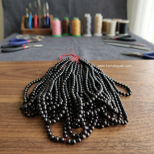 Perles de cristal hématite naturelles de 8 mm, motif de guérison, faites à la main, brins de perles en vrac, artisanat en pierres semi-précieuses - Product Image 1