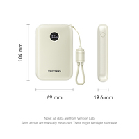 Banque d'alimentation universelle Vention 10000 mAh, charge rapide, chargeur portable, barre d'alimentation, CCC