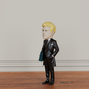 Figurine bobblehead artistique en résine personnalisée, peinte sur mesure, avec design de costume d'avocat, cadeau de bureau pour avocat - Product Image 2