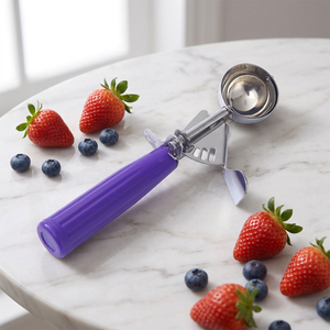304 Stainless Steel Ice Cream Scoop Trigger Release Multi-Size Colorful Handle Dishwasher Safe for Commercial Kitchen Bakery - Product Image 6