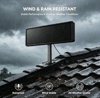 Kompakte Innen-Hochleistungsantenne 30dBi Plastik-TV-Antenne UHD-3976 Stabiles Bild Digitale HD-Antenne für Schlafzimmer Kleine Räume DVB-T2