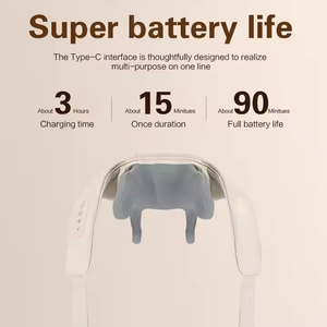 2025 Electric Massage Vibrator Relief Body Shiatsu <b>Massager</b> U Shaped <b>Neck</b> <b>Shoulder</b> <b>Massager</b> With Heat OEM - Product Image 2