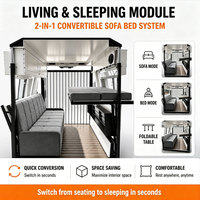 Oferta Especial: Caja de Conversión Modular para Camper Van y Wohnmobil con Muebles de Cocina, para Camping y Viajes de Lujo