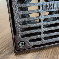 Grille de drainage des eaux de pluie pour toiture LANWEI en fonte ductile, grille de ventilation à fentes, revêtement en asphalte, 3 pouces, 4 pouces