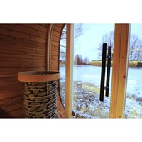 Hachill spa Doppels chicht bänke Sauna kabine im Freien Thermo wood Black Shingle Exterior Massivholz Elektroherd Optional