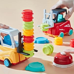 Heftruck Transport Spel Cognitie Balanceren Leren Speelgoed Vorkheftruck Challenge Stapelen & Matching Game Voor Kinderen Vroege Educatieve - Product Image 3
