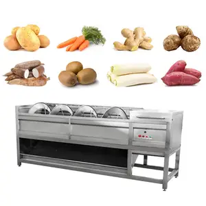 China Best Quality Continuous Discharge Spiral Onion Potato Ginger Peeler and Peeling Machine