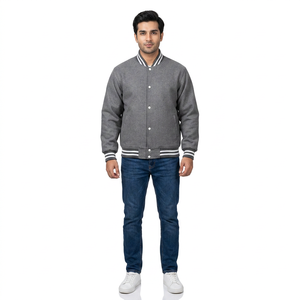 Customized Product College <b>Baseball</b> <b>Jacket</b> <b>Men</b> Blank Fashion Custom Logo Stand Collar Outdoor Breathable Winter Varsity <b>Jacket</b> - Product Image 1