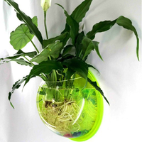 Aquarium mural en acrylique transparent, vase suspendu pour plantes, décoration murale pour la maison, pot hydroponique pour plantes vertes