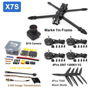 Kit de châssis Mark4 7 pouces, Contrôleur de vol F405 V3, Stack ESC 60A, Moteur 2807 1300KV, Hélice 7040, VTX 2.5W pour Drones de Course FPV <span class=keywords><strong>RC</strong></span> - Product Image 6