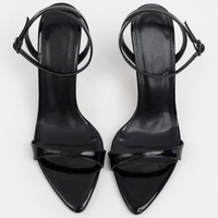 Sandales à talons hauts pour femme, bout ouvert pointu, rehaussantes, chaussures décontractées d'été pour l'extérieur