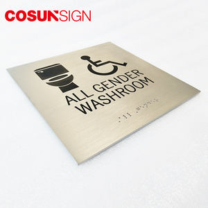 Letreros de Acrílico Transparente para Puertas, Impresión Reversa, Letrero de Baño ADA con Braille, Letrero de Inodoro - Product Image 5