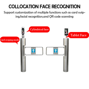 Sensor pintu putar pintu masuk keamanan Supermarket pintu penghalang ayunan dipercepat baja tahan karat perlindungan IP68 antijepit - Product Image 4