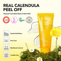 Gel exfoliant pour le visage à la calendula avec niacinamide, PHA et BHA pour exfolier, resserrer les pores et éliminer les points noirs (tous types de peau)