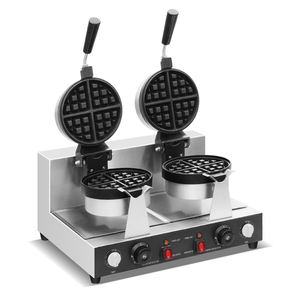 Machine à gaufres rotative industrielle commerciale professionnelle fabricant de <span class=keywords><strong>boulanger</strong></span> antiadhésif pour sandwich en ligne manuel d'utilisation extérieure d'hôtel - Product Image 5