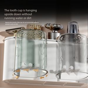 Nuevo Dispensador Automático de Pasta de Dientes y Soporte para Cepillos de Dientes - Montaje en Pared, Adhesivo Sin Perforaciones, Diseño a Prueba de Polvo - Product Image 3