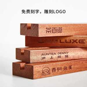 Acrylic <b>Desk</b> Label Card A4 A5 <b>Beech</b> Wood Base Double Sided Display For Office Restaurant Home Use - Product Image 5